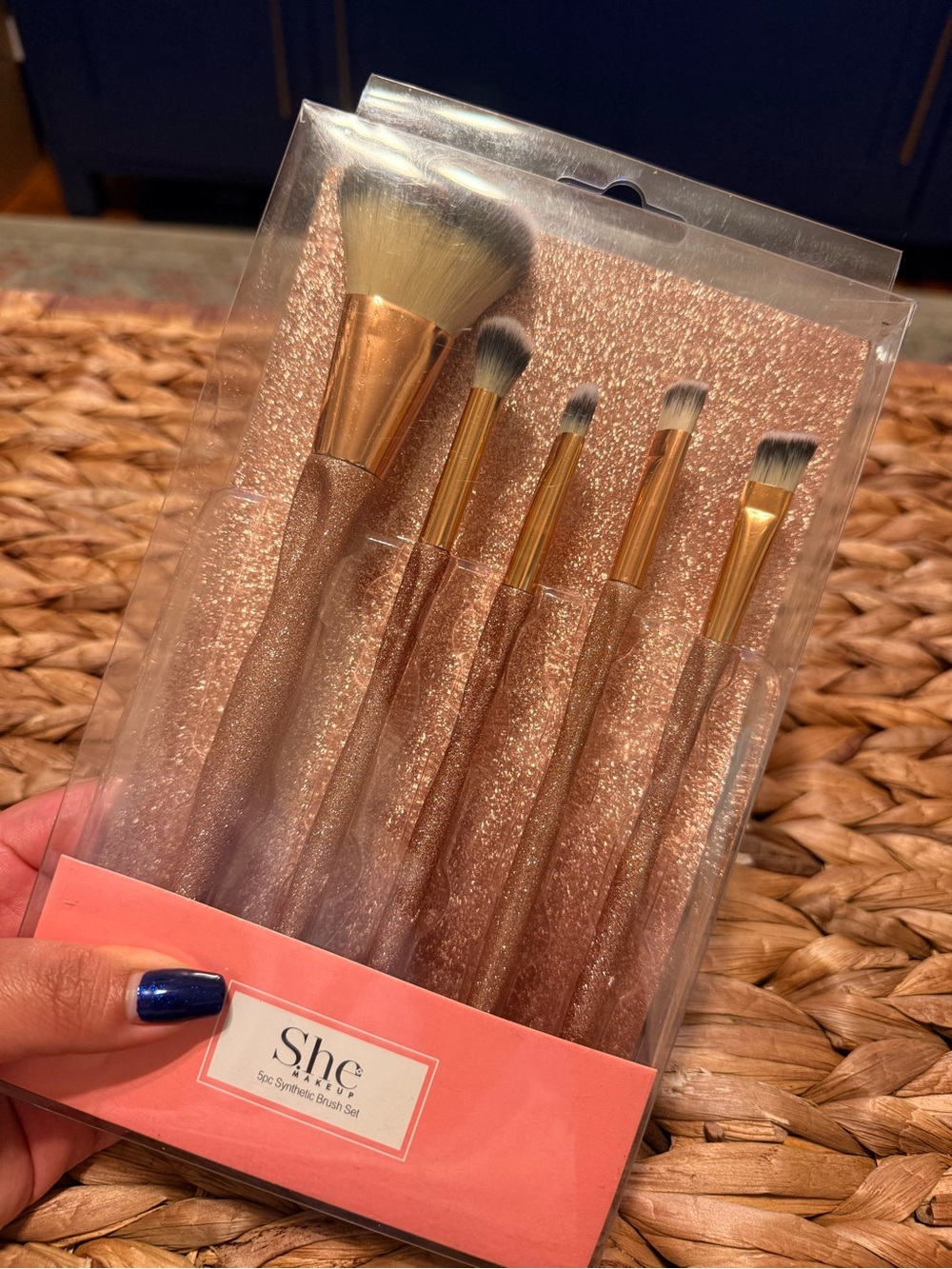 5-Piece Rose Gold Makeup Brush Set